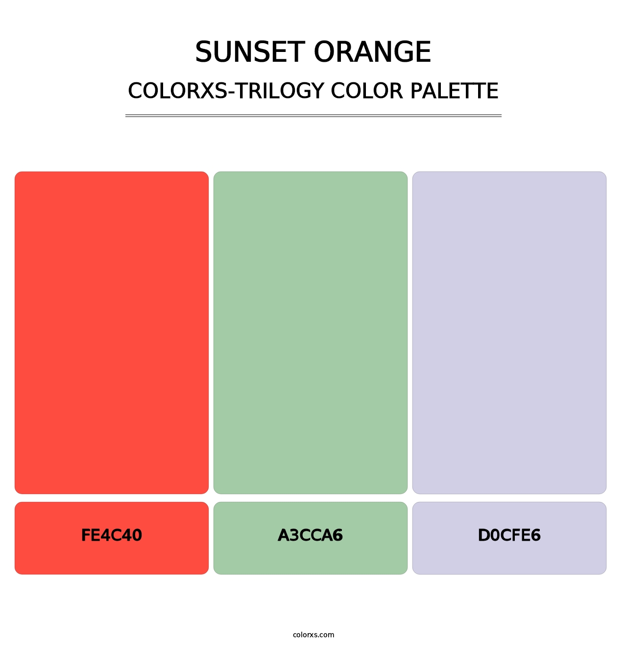Sunset Orange - Colorxs Trilogy Palette