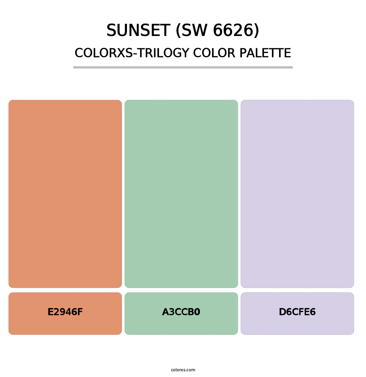 Sunset (SW 6626) - Colorxs Trilogy Palette
