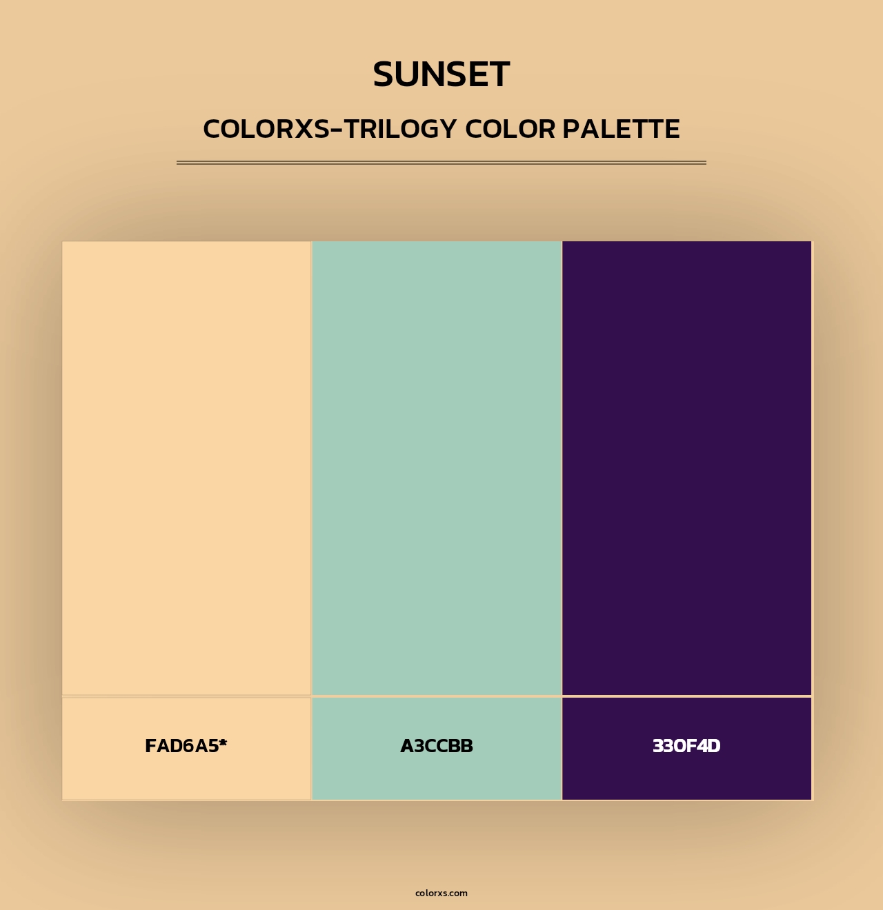 Sunset - Colorxs Trilogy Palette