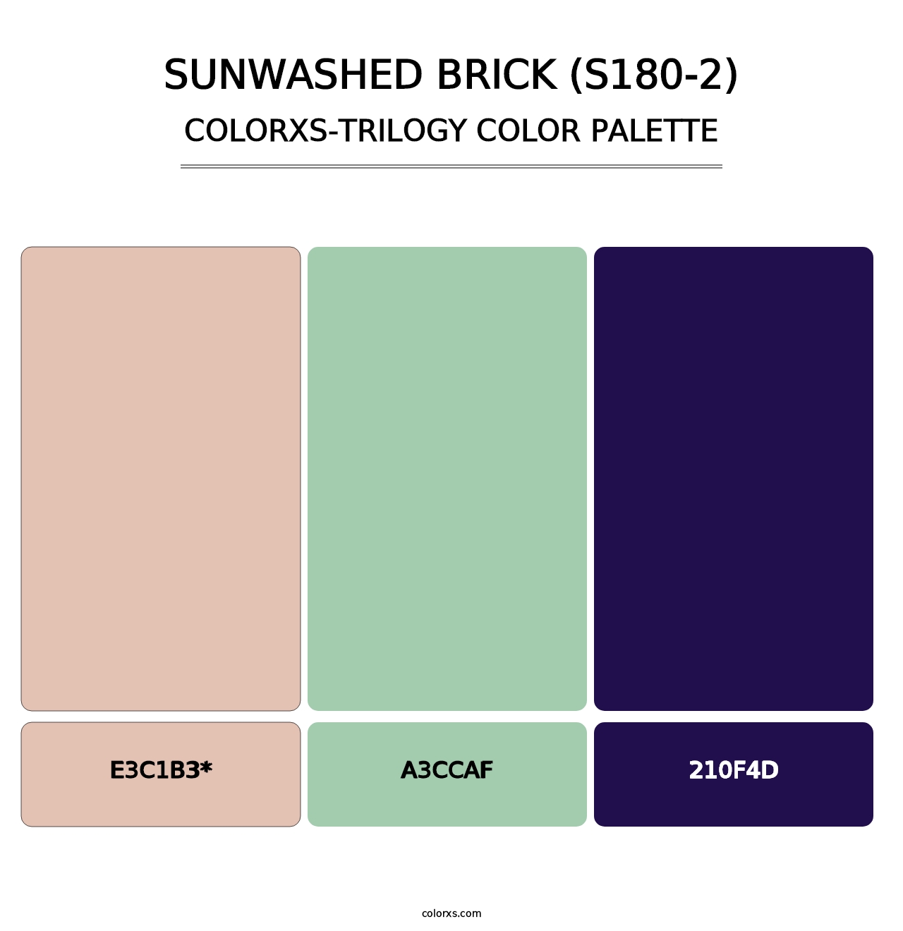 Sunwashed Brick (S180-2) - Colorxs Trilogy Palette