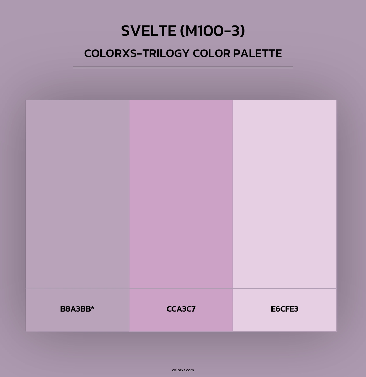 Svelte (M100-3) - Colorxs Trilogy Palette