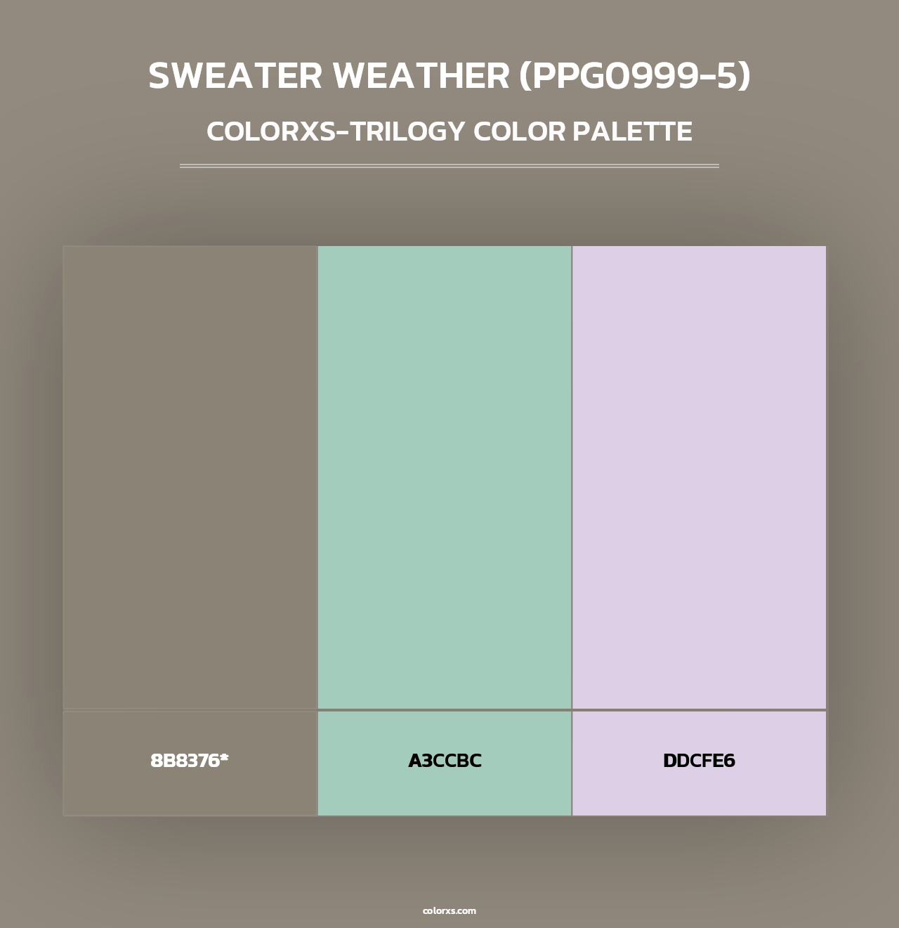 Sweater Weather (PPG0999-5) - Colorxs Trilogy Palette
