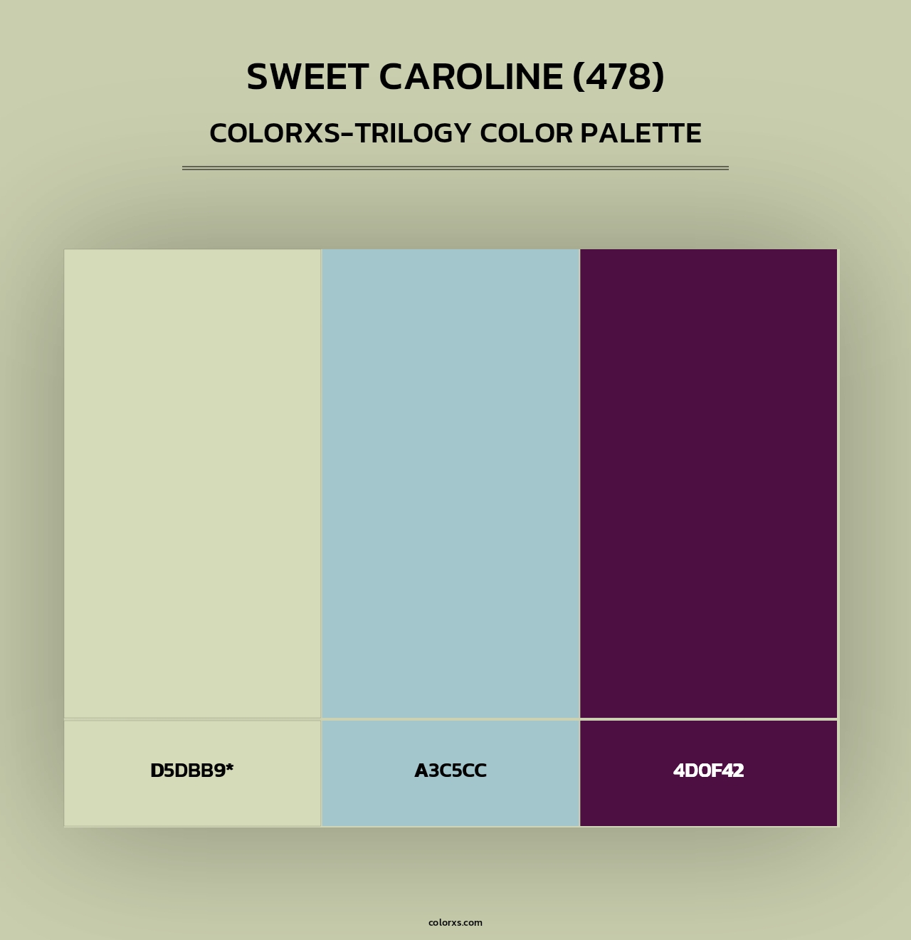 Sweet Caroline (478) - Colorxs Trilogy Palette
