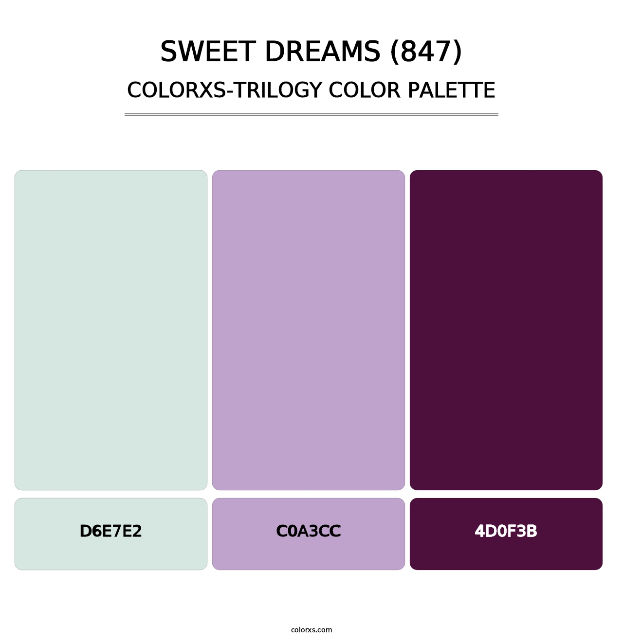 Sweet Dreams (847) - Colorxs Trilogy Palette