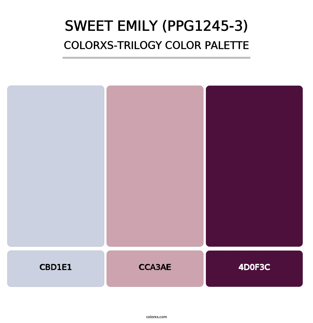 Sweet Emily (PPG1245-3) - Colorxs Trilogy Palette