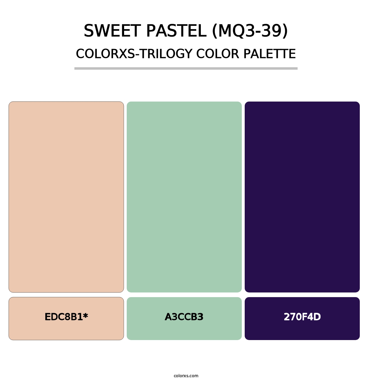 Sweet Pastel (MQ3-39) - Colorxs Trilogy Palette