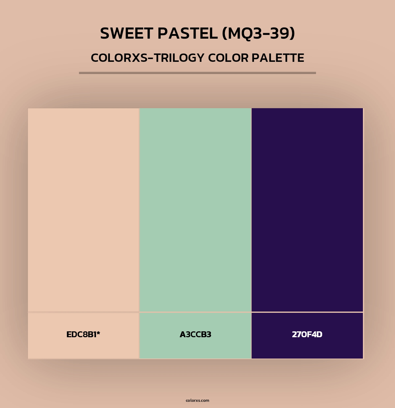 Sweet Pastel (MQ3-39) - Colorxs Trilogy Palette