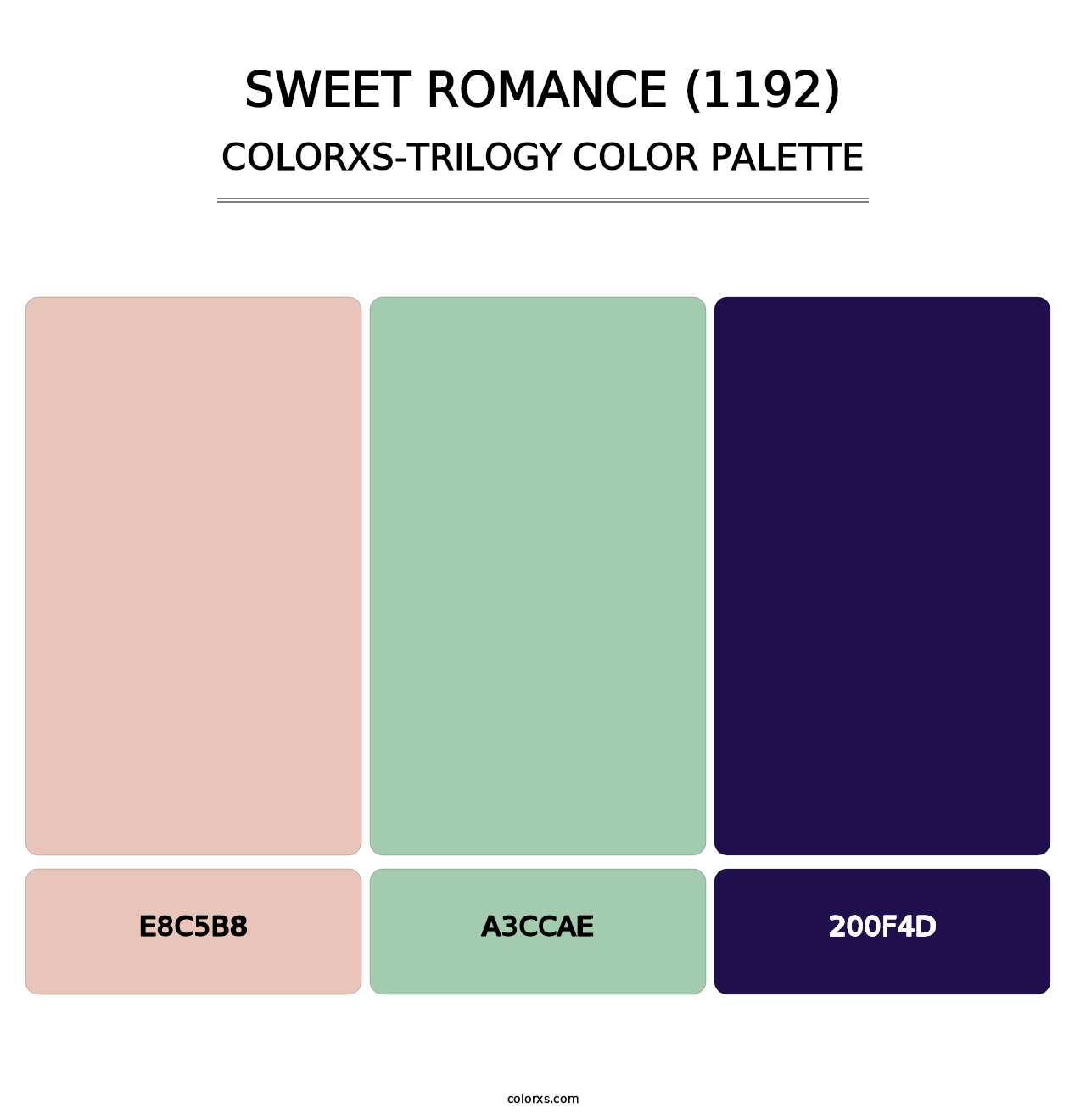 Sweet Romance (1192) - Colorxs Trilogy Palette