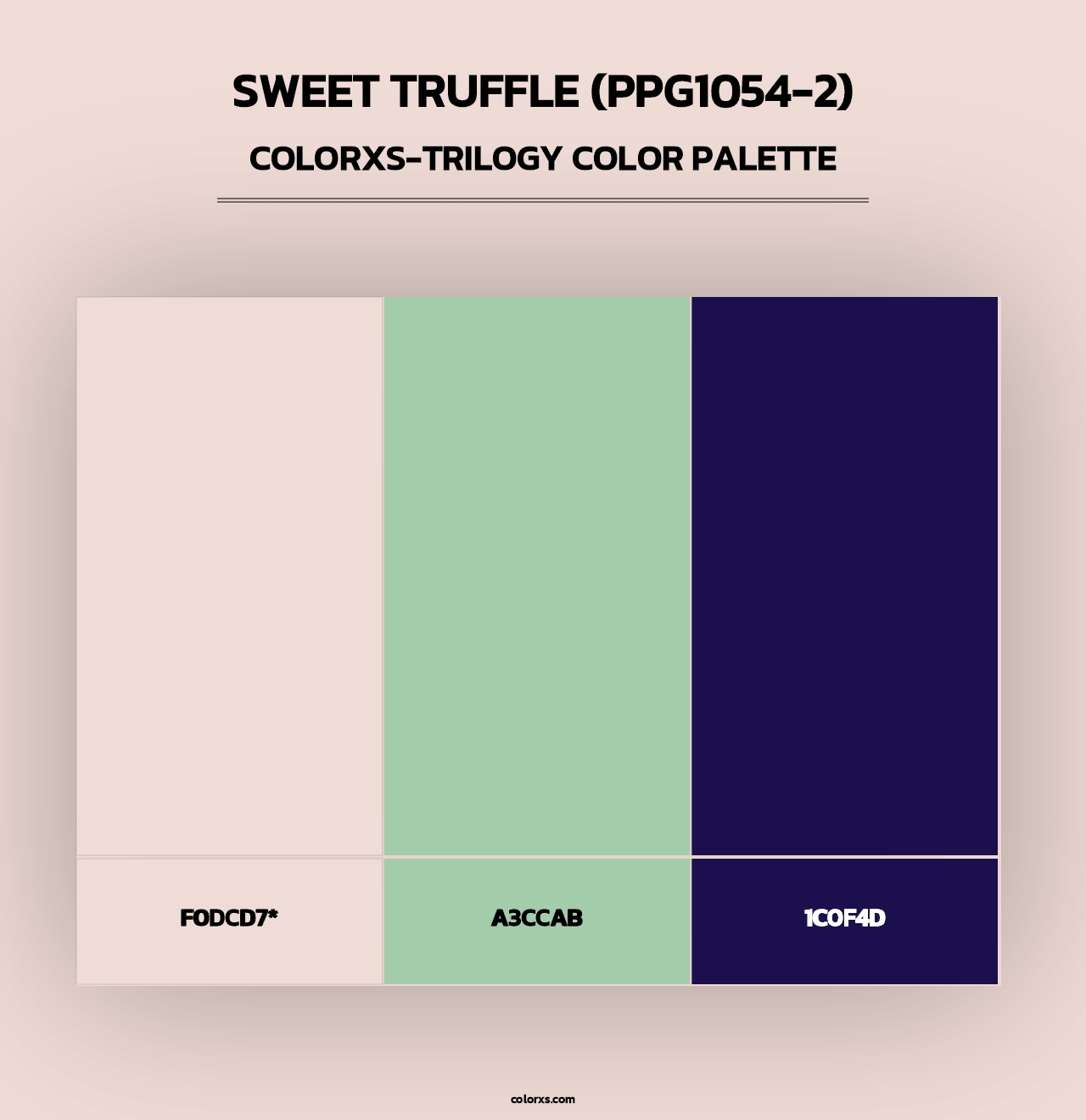 Sweet Truffle (PPG1054-2) - Colorxs Trilogy Palette