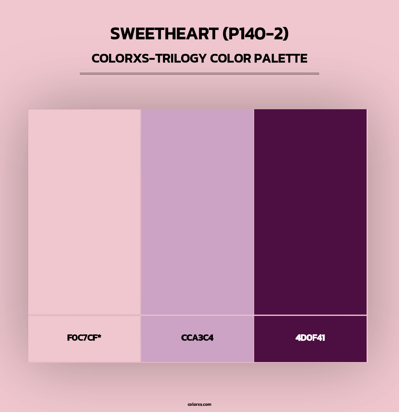 Sweetheart (P140-2) - Colorxs Trilogy Palette