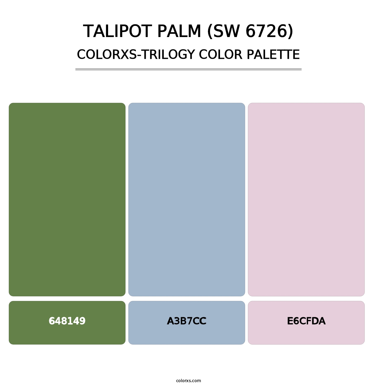 Talipot Palm (SW 6726) - Colorxs Trilogy Palette