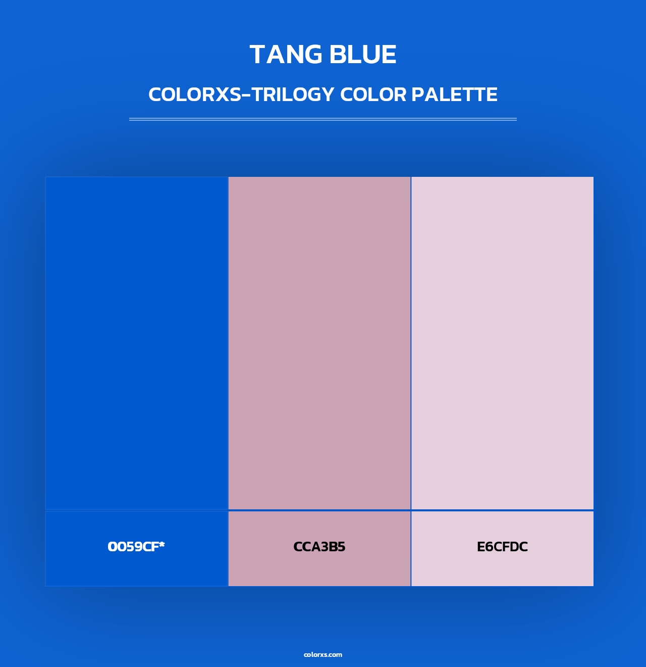 Tang Blue - Colorxs Trilogy Palette