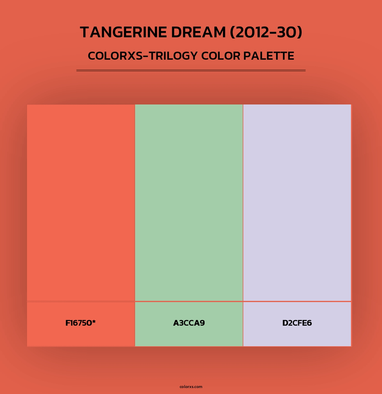 Tangerine Dream (2012-30) - Colorxs Trilogy Palette