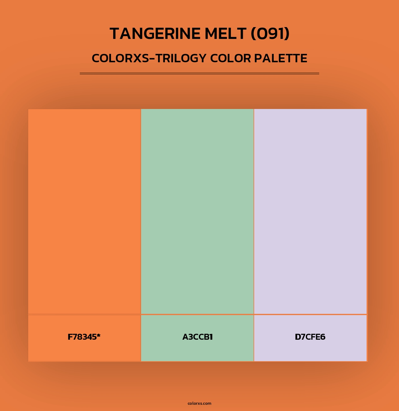 Tangerine Melt (091) - Colorxs Trilogy Palette