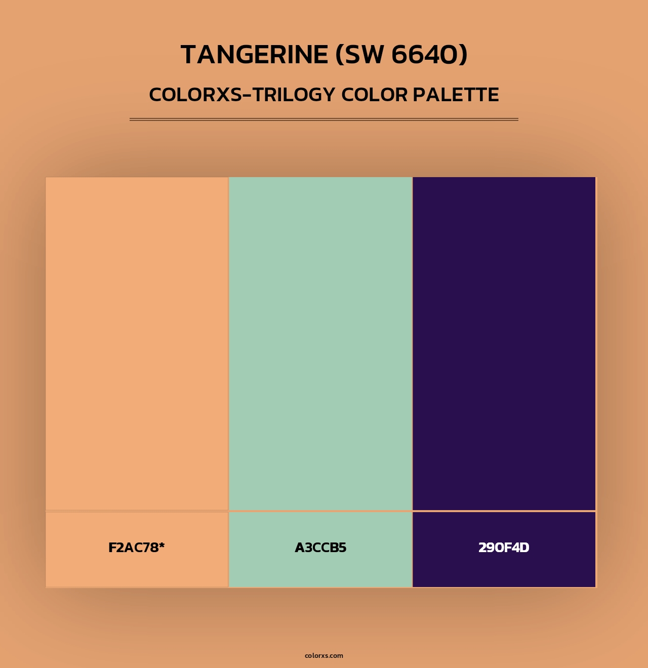 Tangerine (SW 6640) - Colorxs Trilogy Palette