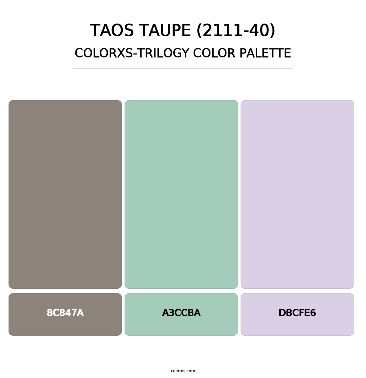 Taos Taupe (2111-40) - Colorxs Trilogy Palette