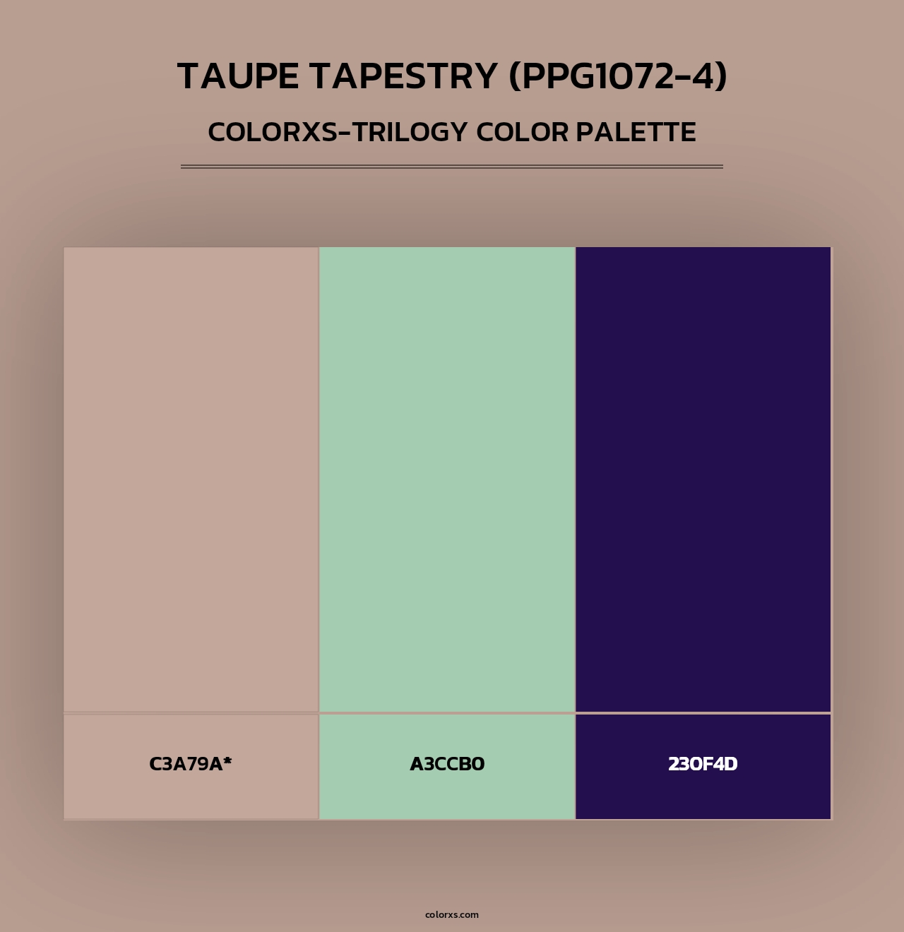 Taupe Tapestry (PPG1072-4) - Colorxs Trilogy Palette