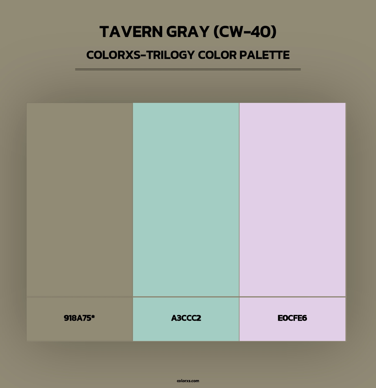 Tavern Gray (CW-40) - Colorxs Trilogy Palette