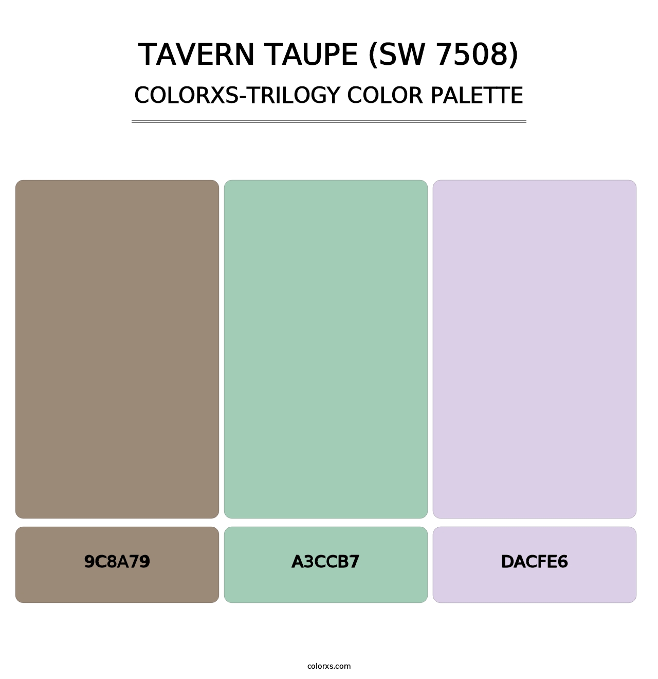 Tavern Taupe (SW 7508) - Colorxs Trilogy Palette