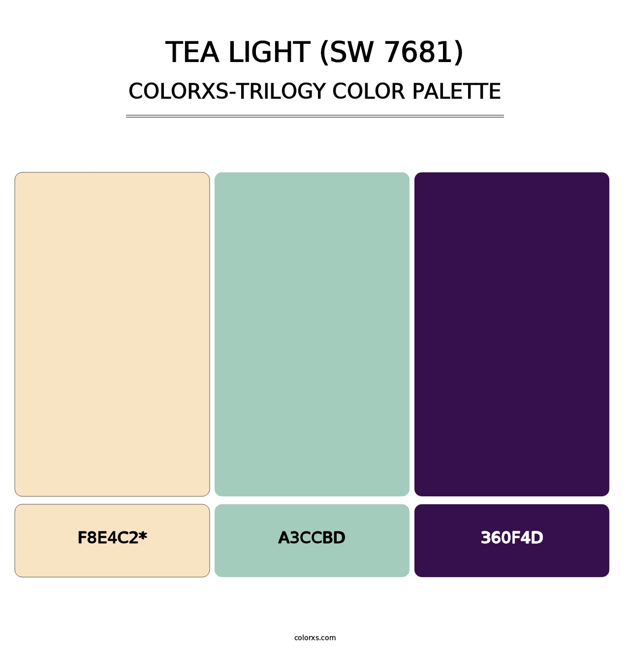 Tea Light (SW 7681) - Colorxs Trilogy Palette