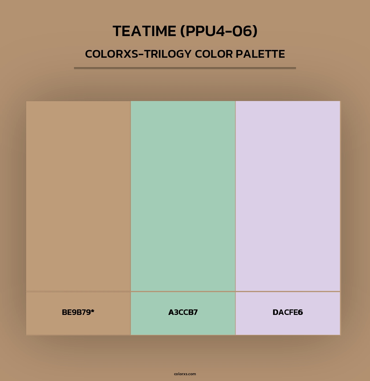 Teatime (PPU4-06) - Colorxs Trilogy Palette
