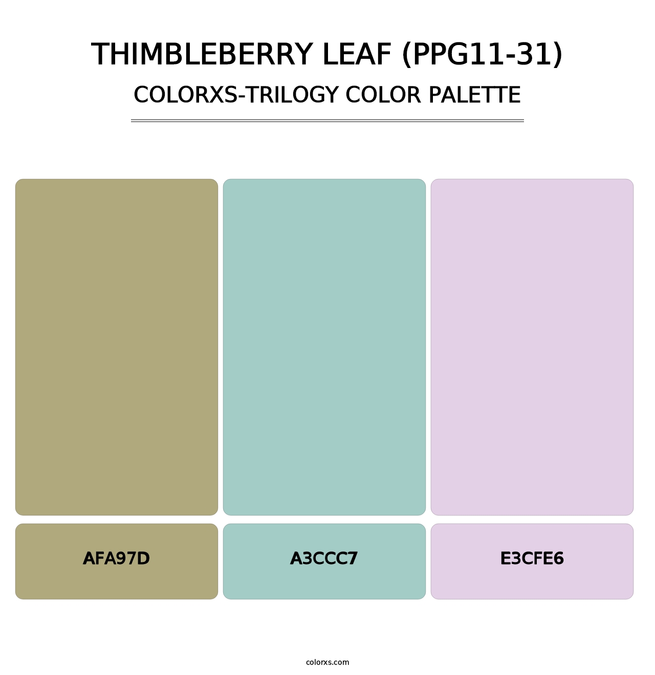 Thimbleberry Leaf (PPG11-31) - Colorxs Trilogy Palette