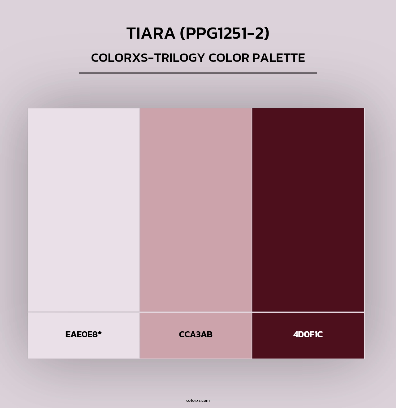 Tiara (PPG1251-2) - Colorxs Trilogy Palette