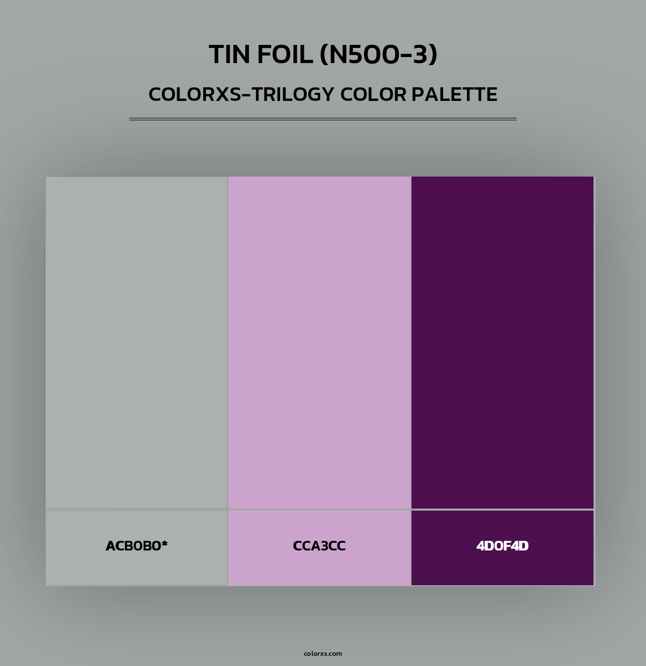 Tin Foil (N500-3) - Colorxs Trilogy Palette