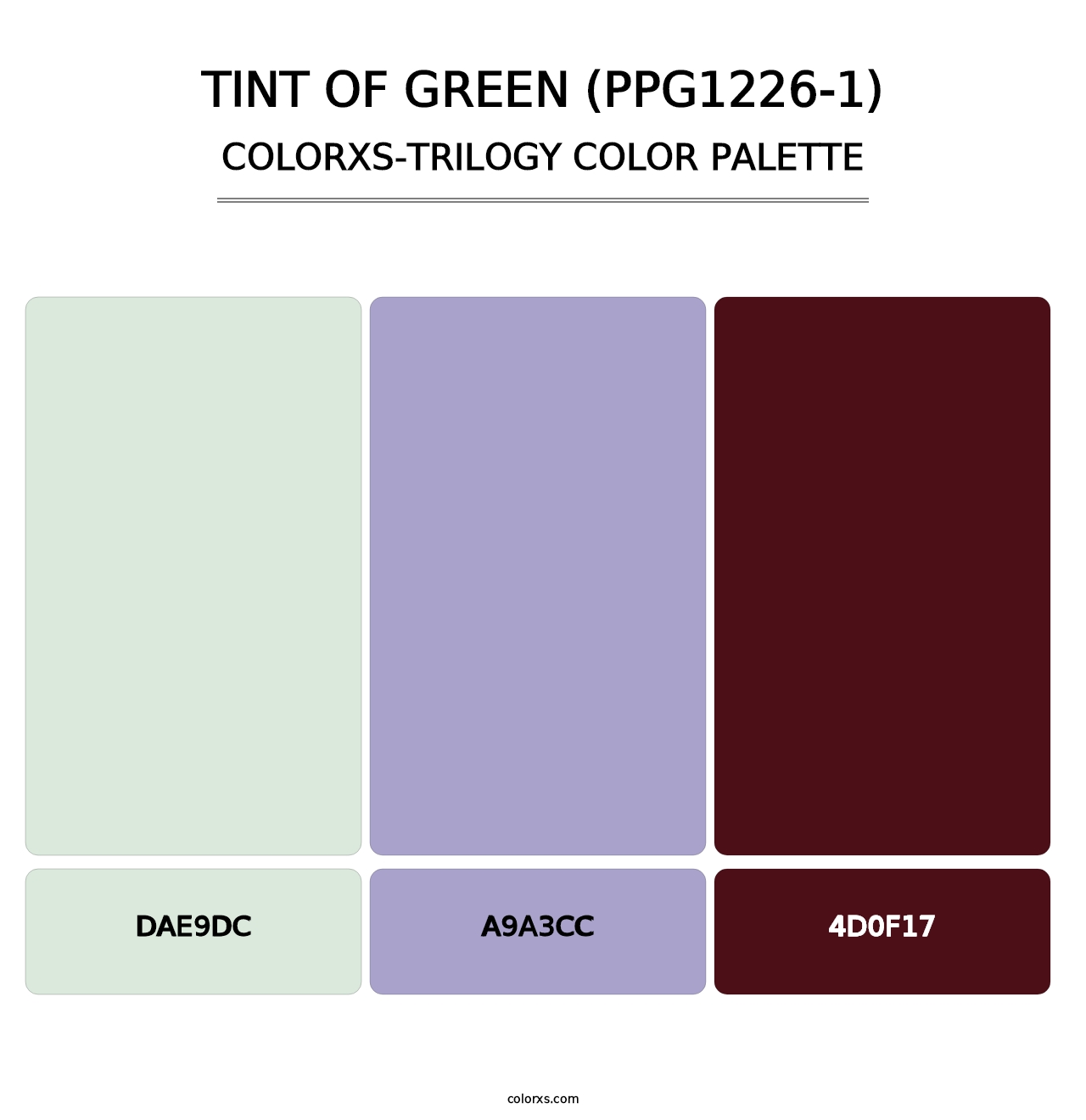Tint Of Green (PPG1226-1) - Colorxs Trilogy Palette