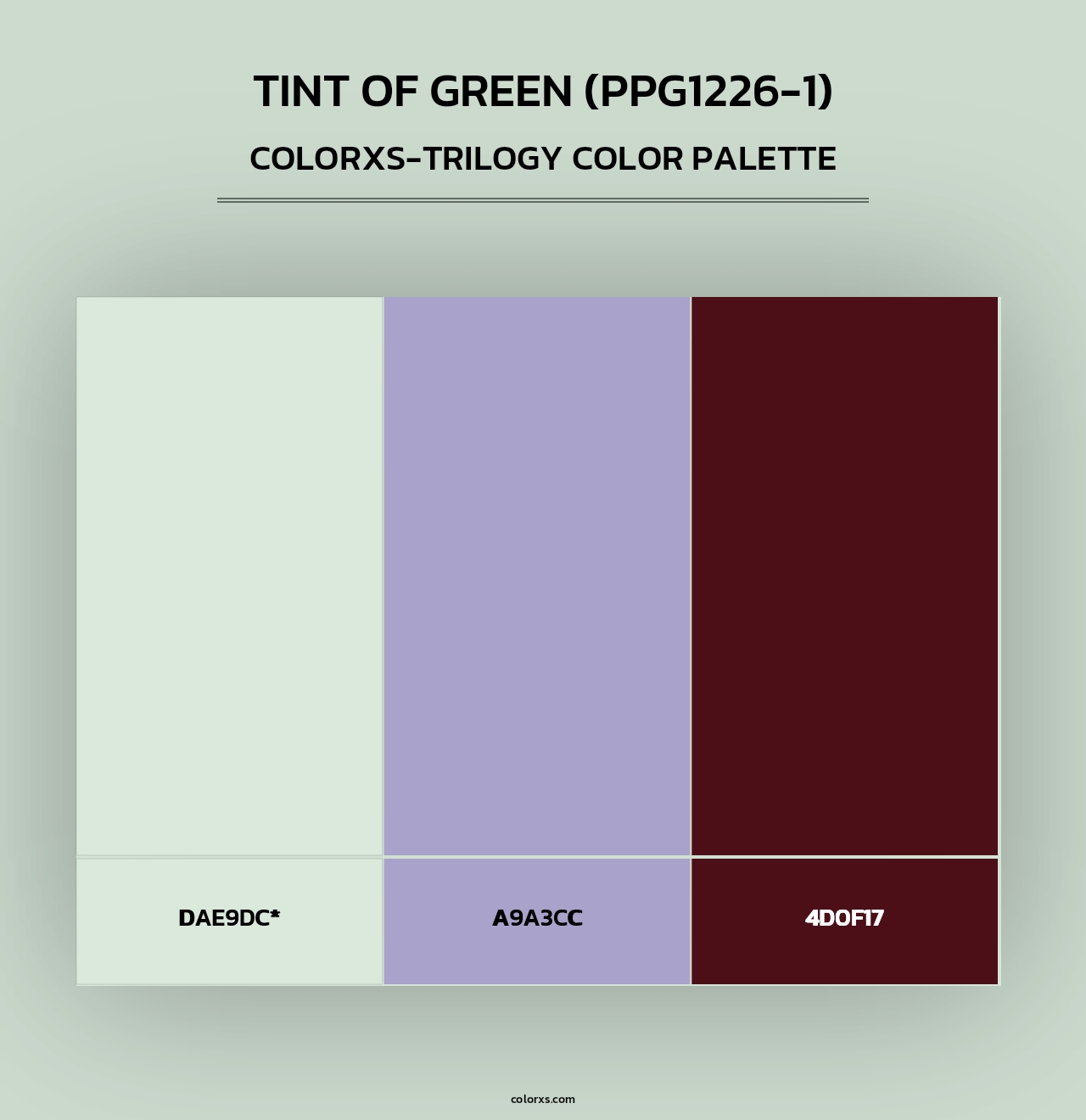 Tint Of Green (PPG1226-1) - Colorxs Trilogy Palette