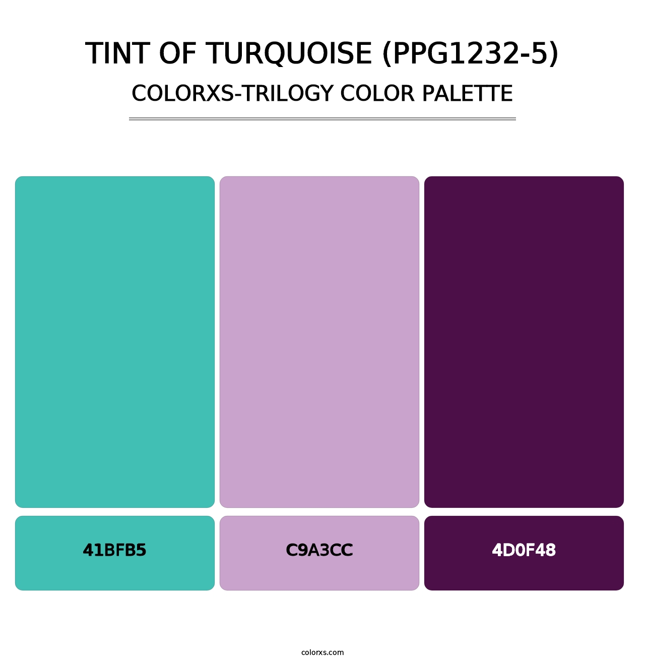 Tint Of Turquoise (PPG1232-5) - Colorxs Trilogy Palette