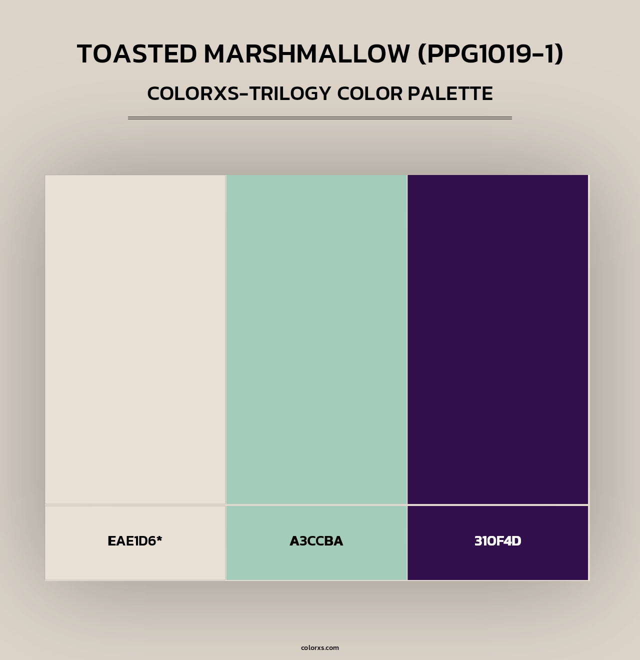 Toasted Marshmallow (PPG1019-1) - Colorxs Trilogy Palette