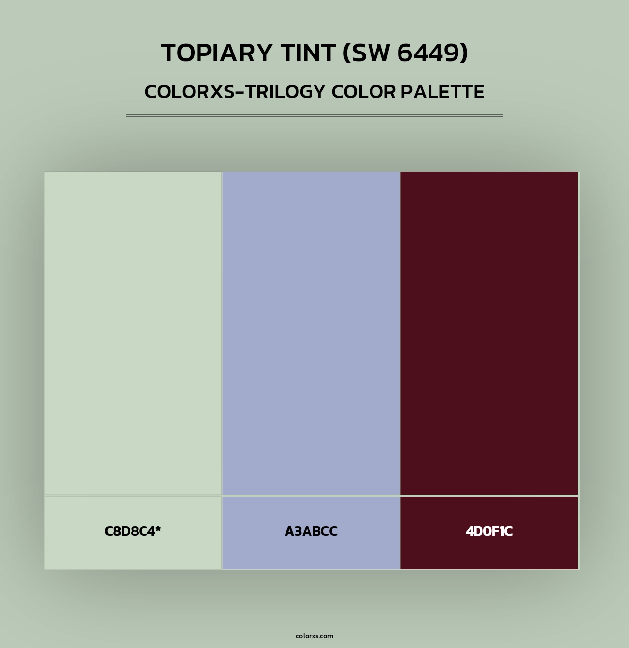 Topiary Tint (SW 6449) - Colorxs Trilogy Palette