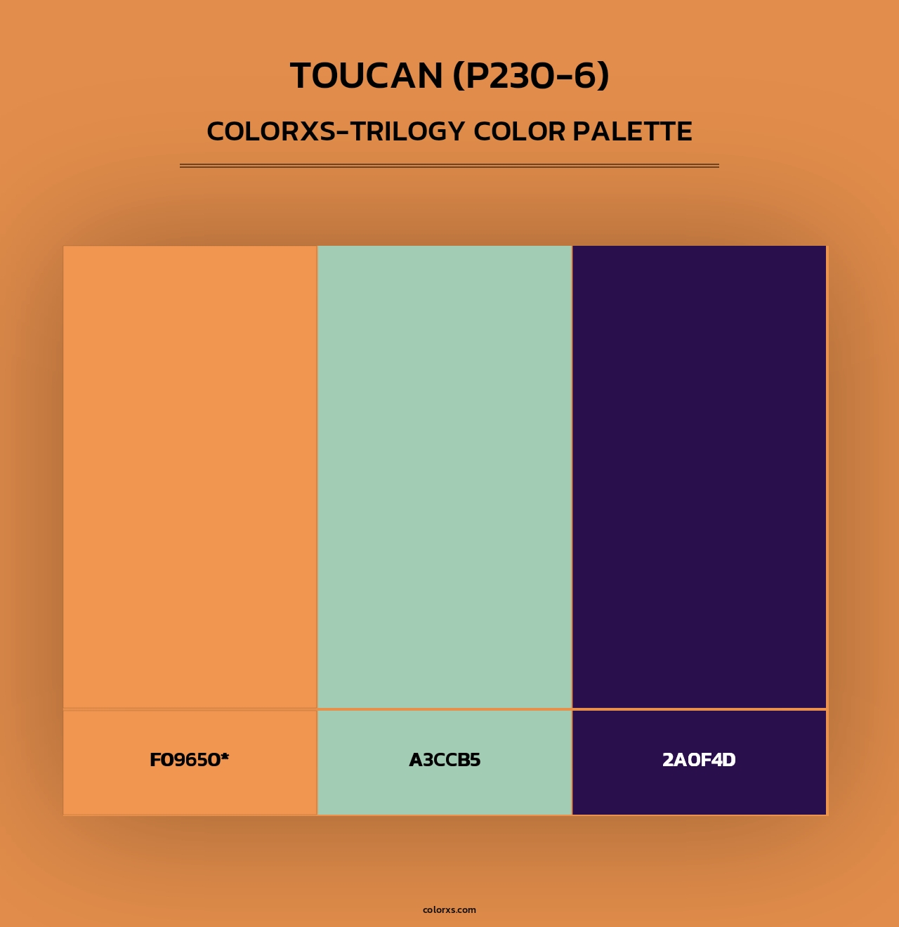 Toucan (P230-6) - Colorxs Trilogy Palette