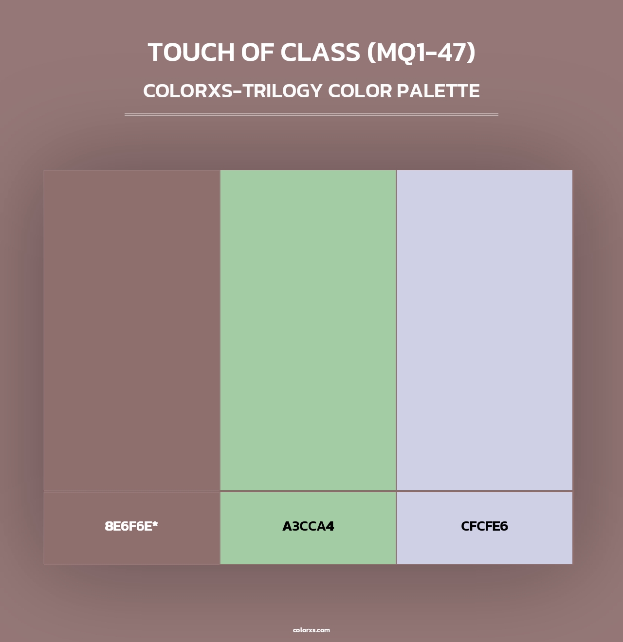 Touch Of Class (MQ1-47) - Colorxs Trilogy Palette