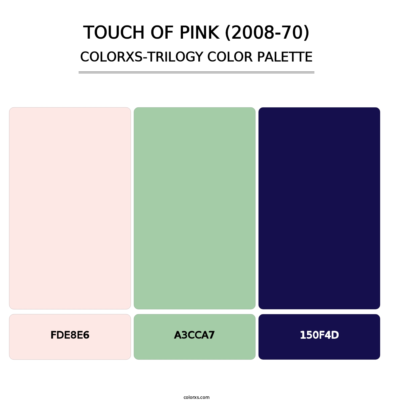 Touch of Pink (2008-70) - Colorxs Trilogy Palette