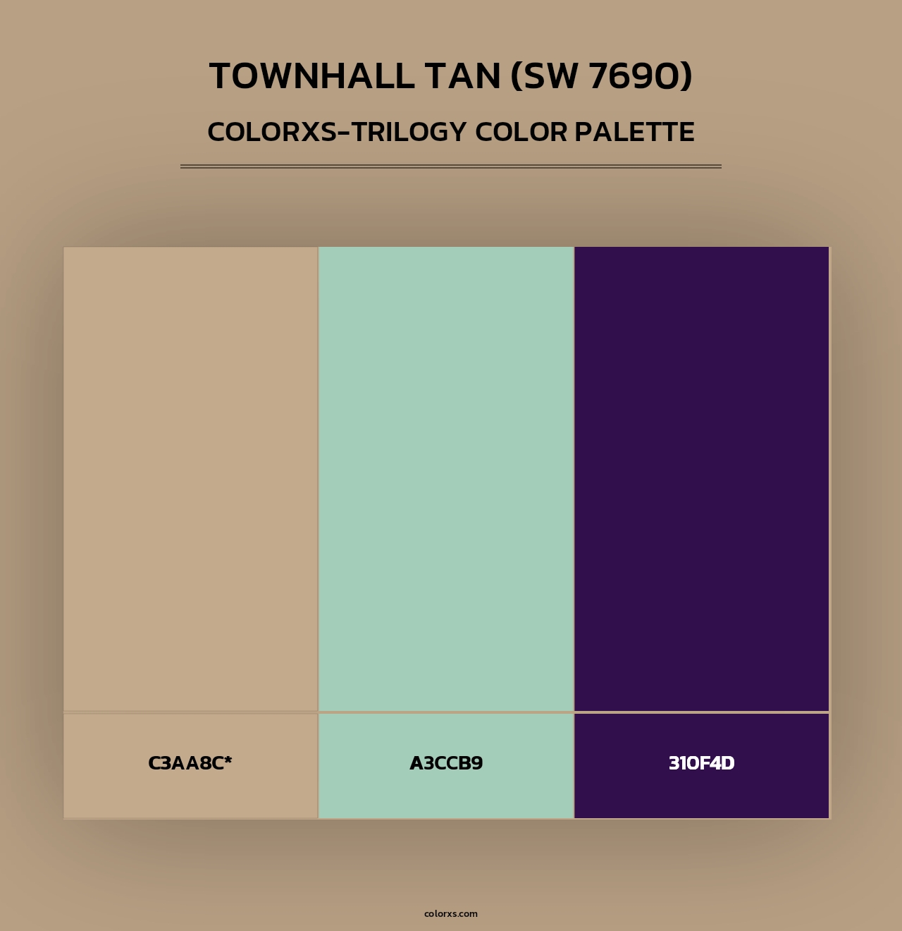 Townhall Tan (SW 7690) - Colorxs Trilogy Palette