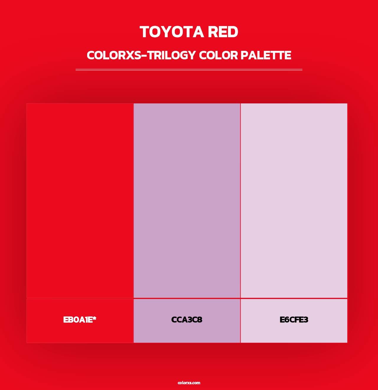 Toyota Red - Colorxs Trilogy Palette