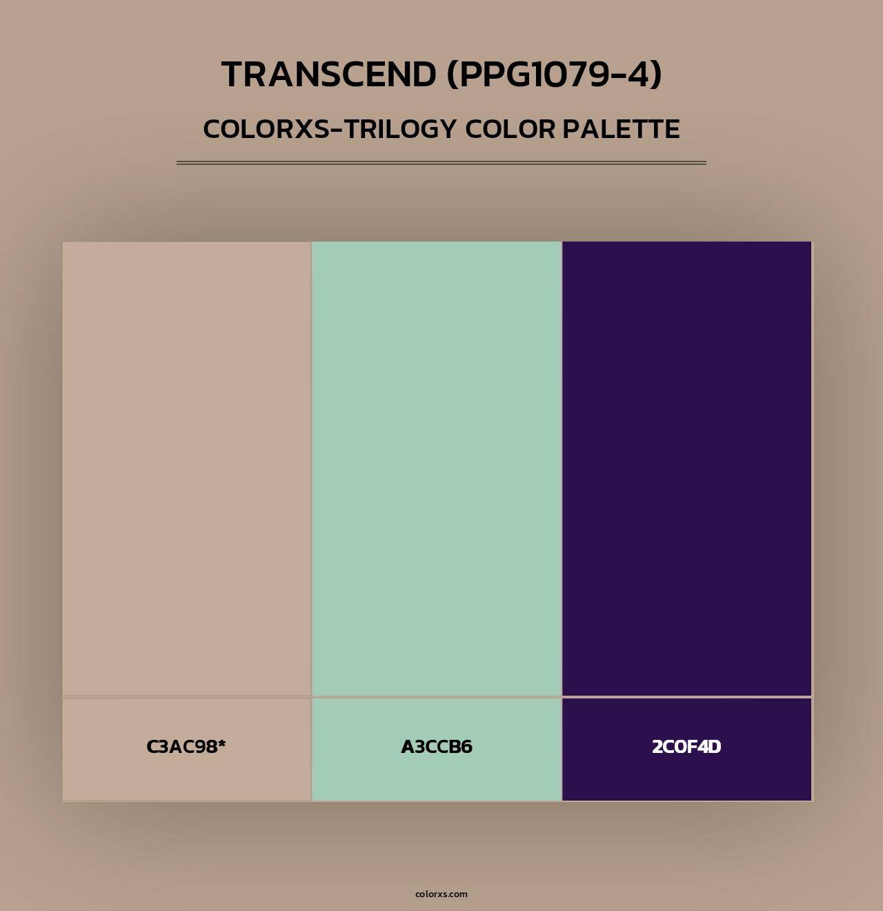 Transcend (PPG1079-4) - Colorxs Trilogy Palette