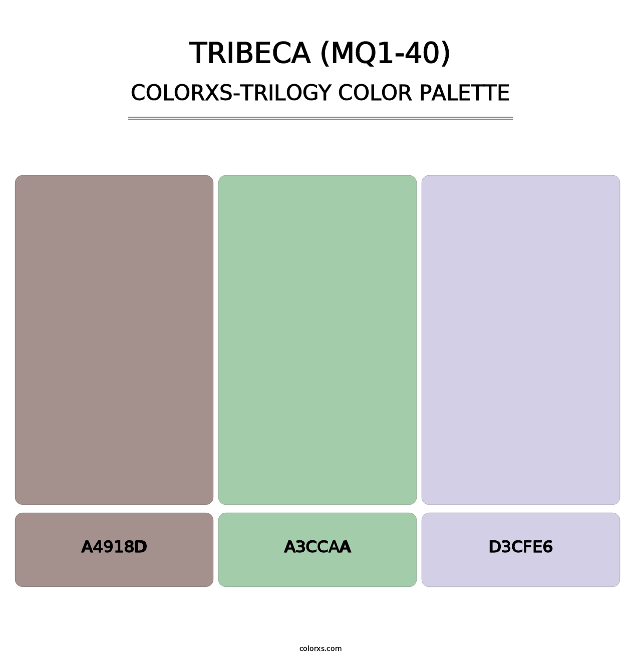 Tribeca (MQ1-40) - Colorxs Trilogy Palette
