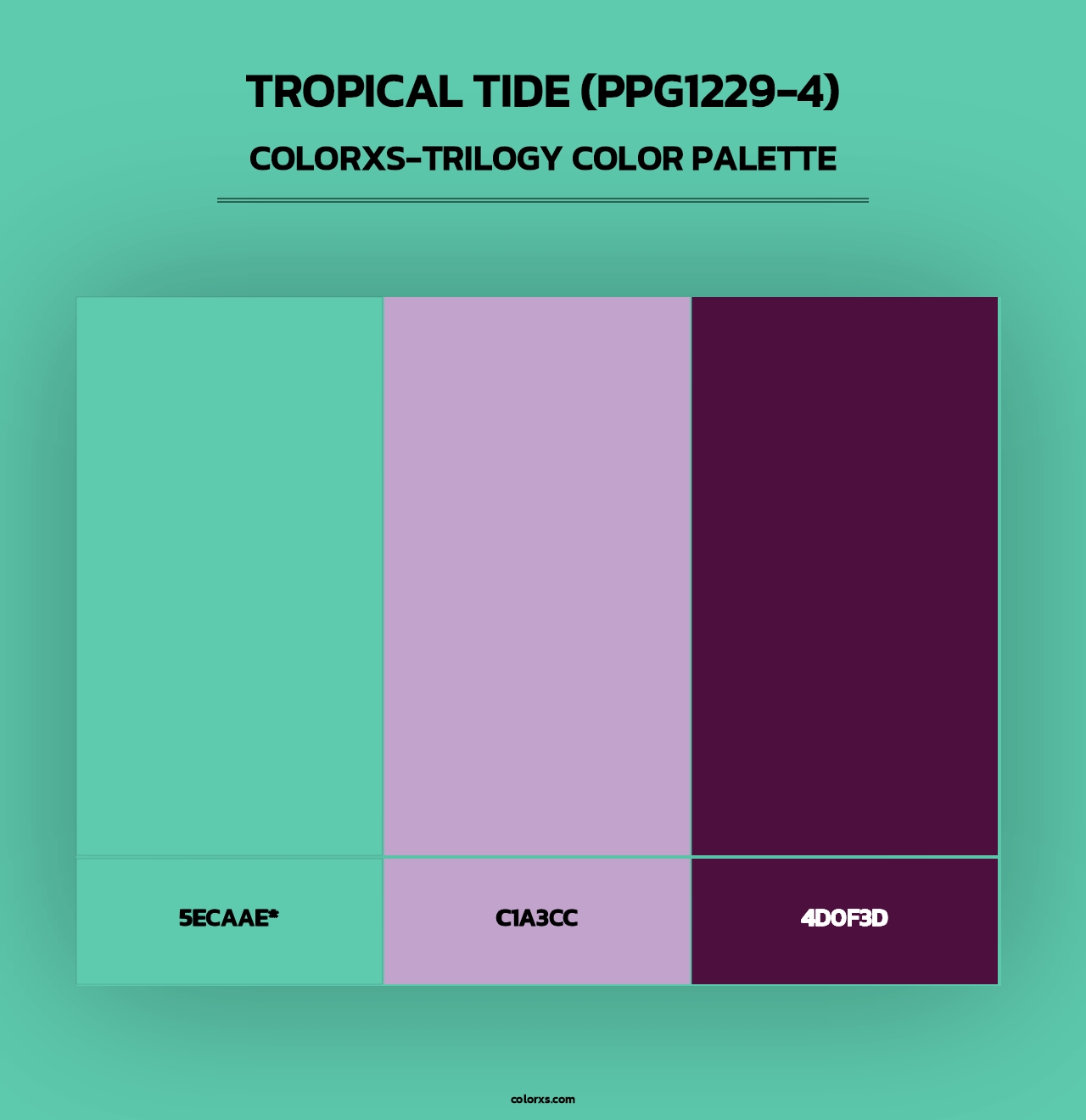 Tropical Tide (PPG1229-4) - Colorxs Trilogy Palette