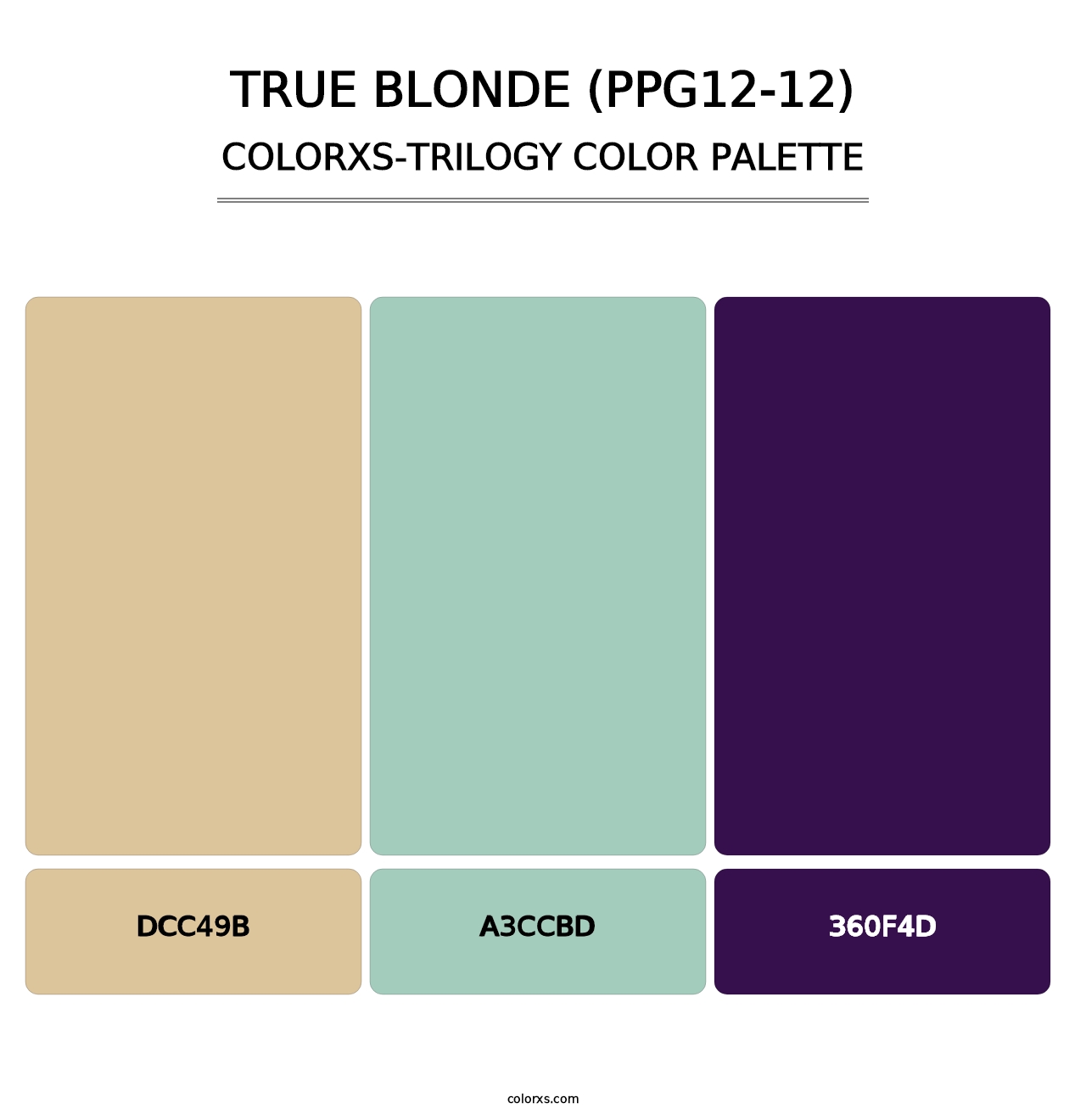 True Blonde (PPG12-12) - Colorxs Trilogy Palette