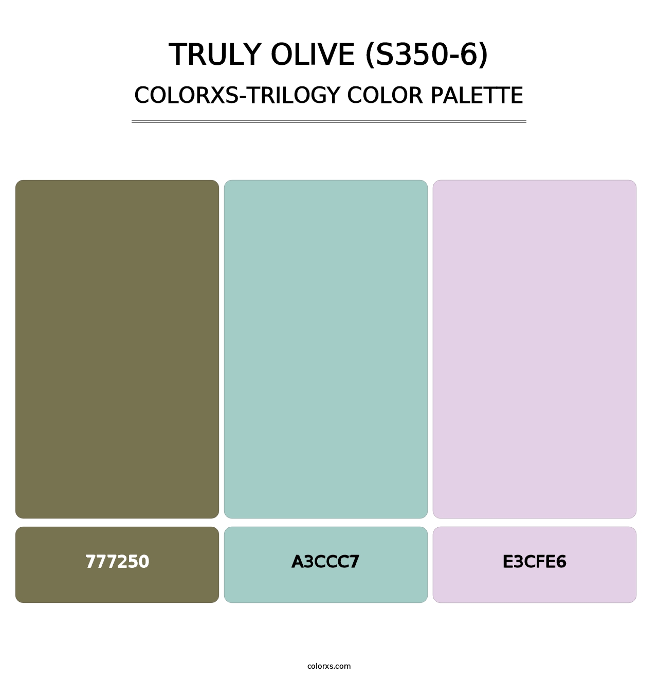 Truly Olive (S350-6) - Colorxs Trilogy Palette