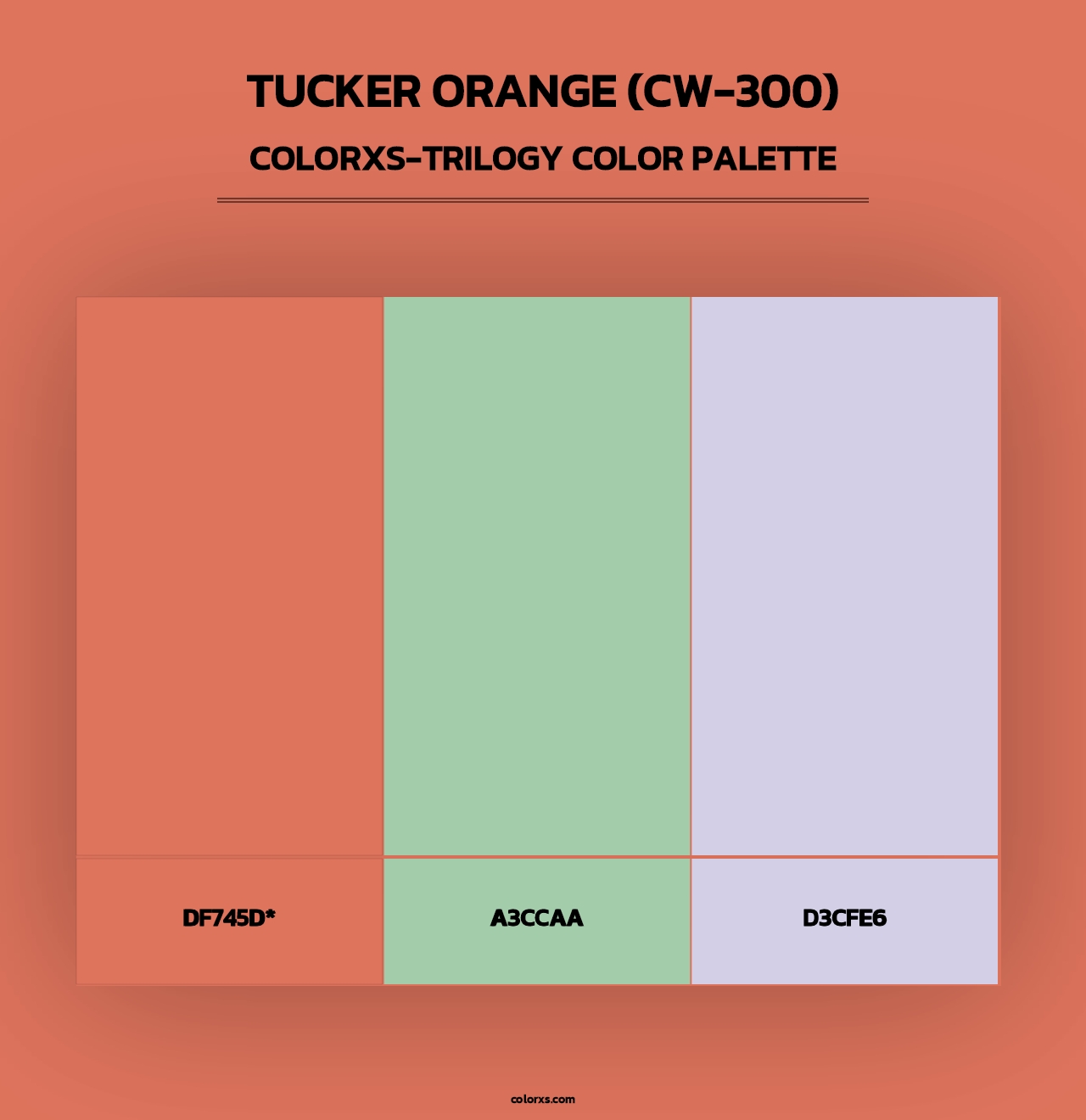 Tucker Orange (CW-300) - Colorxs Trilogy Palette