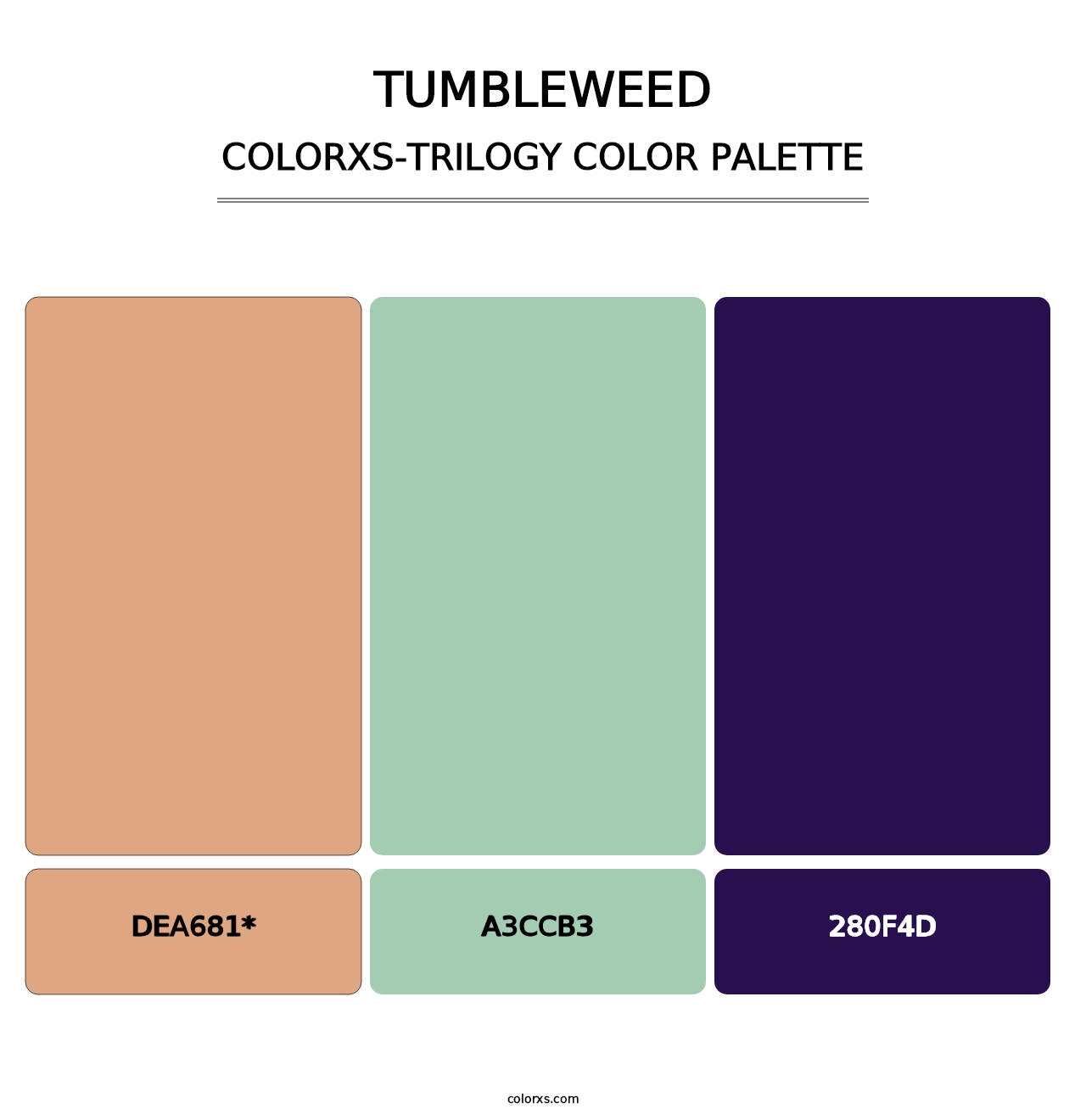 Tumbleweed - Colorxs Trilogy Palette