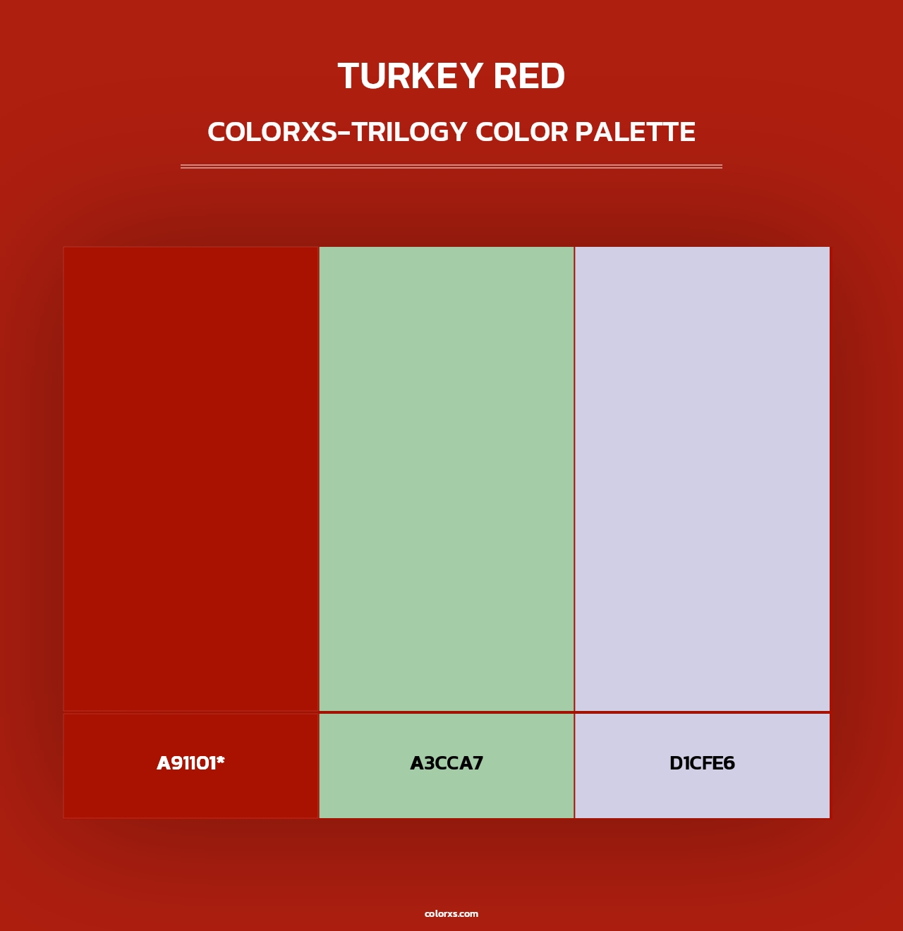 Turkey Red - Colorxs Trilogy Palette