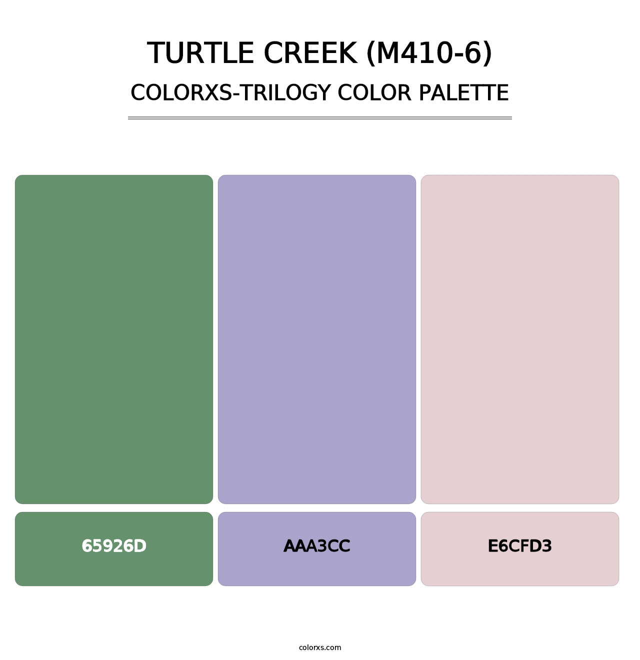 Turtle Creek (M410-6) - Colorxs Trilogy Palette