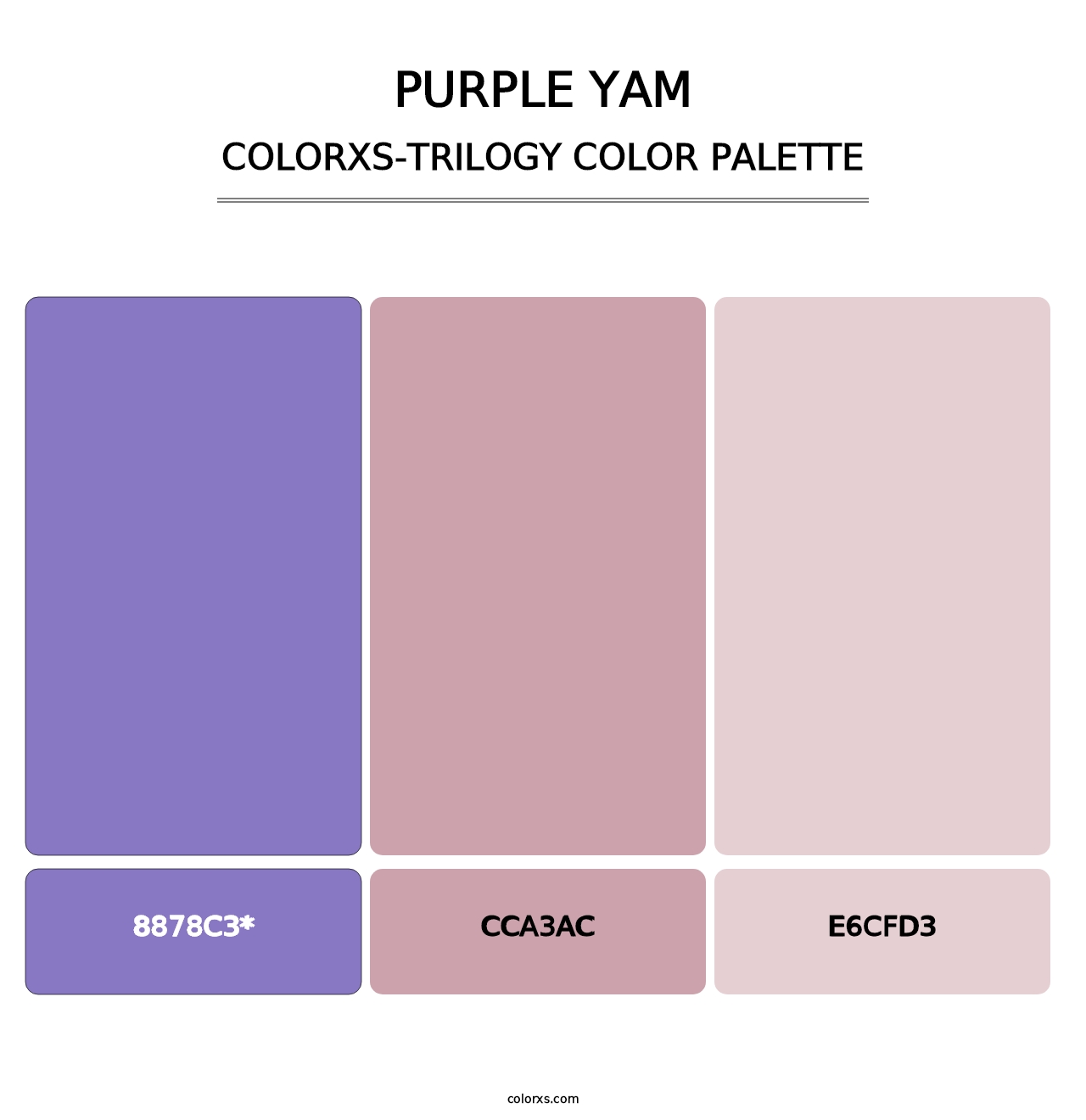 Purple Yam - Colorxs Trilogy Palette