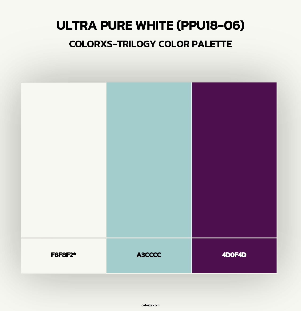Ultra Pure White (PPU18-06) - Colorxs Trilogy Palette