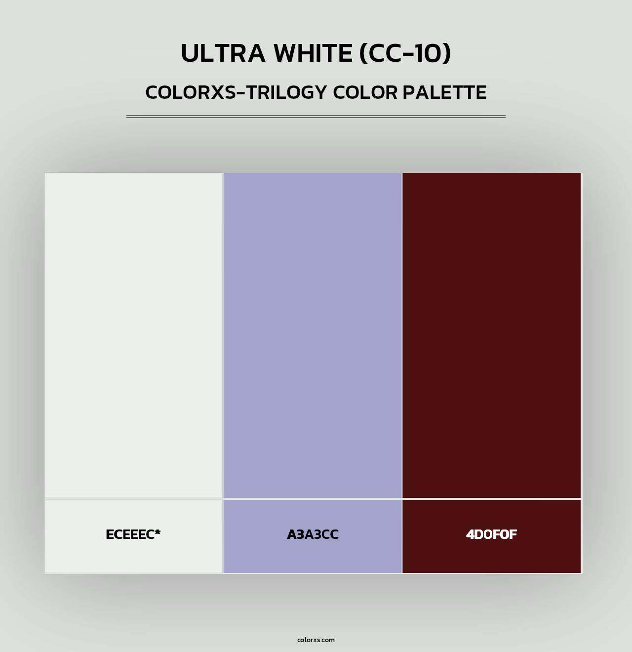 Ultra White (CC-10) - Colorxs Trilogy Palette